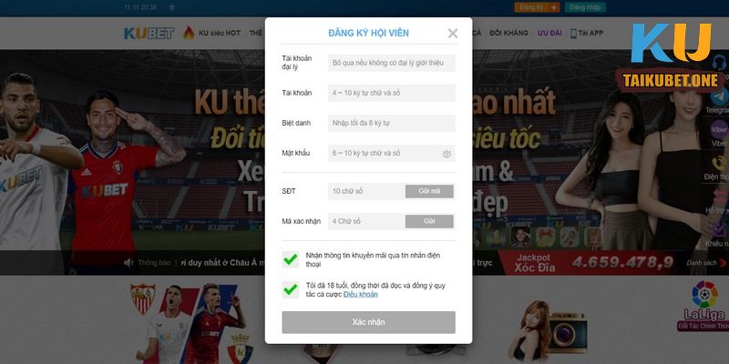 Các bước đăng ký app Kubet